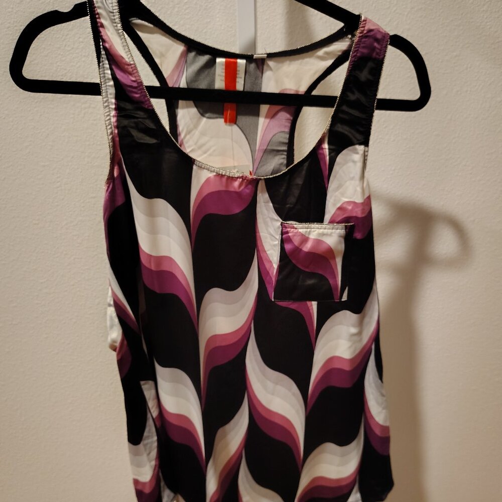 HeartSoul  Junior's Geometric Print Tank Top Size Large NWT Polyester Purple
